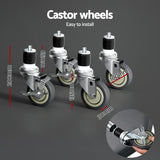 Cefito Stainless Steel Kitchen Benches Work Bench Wheels 122X61CM 436