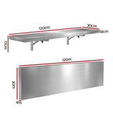 Cefito Commercial Stainless Steel Wall Shelf Kitchen Storage Rack 1200x300mm - Cefito