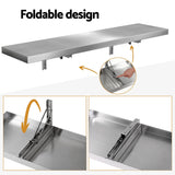 Cefito 1200mm Foldable Stainless Steel Wall Shelf Kitchen Storage Rack - Cefito