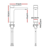 Cefito Bathroom Basin Mixer Tap Brass Faucet Vanity Laundry Sink Black - Cefito