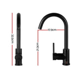 Cefito Kitchen Mixer Tap Mixer Round Sink Faucet Basin Laundry Black - Cefito