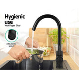Cefito Kitchen Mixer Tap Mixer Round Sink Faucet Basin Laundry Black - Cefito