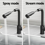 Cefito Kitchen Mixer Tap Pull Out Rectangle 2 Mode Sink Basin Faucet Swivel WELS Black