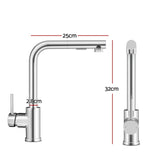 Cefito Kitchen Mixer Tap Pull Out Rectangle 2 Mode Sink Basin Faucet Swivel WELS Chrome - Cefito