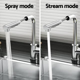 Cefito Kitchen Mixer Tap Pull Out Rectangle 2 Mode Sink Basin Faucet Swivel WELS Chrome