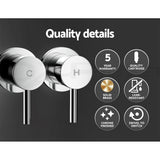 Cefito Bathroom Tap Shower Twin Tap Faucet Basin Sink Bath Swivel Chrome - Cefito