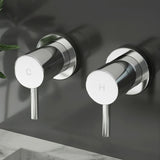 Cefito Bathroom Tap Shower Twin Tap Faucet Basin Sink Bath Swivel Chrome - Cefito