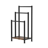 3 Tier Towel Rack Rail Freestanding Holder Bathroom Organizer Laundry Drying Bar - Cefito
