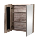Cefito Bathroom Mirror Cabinet Vanity Medicine Shave Wooden Natural 600mm x720mm - Cefito