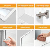 Cefito Bathroom Vanity Mirror with Storage Cabinet - White - Cefito