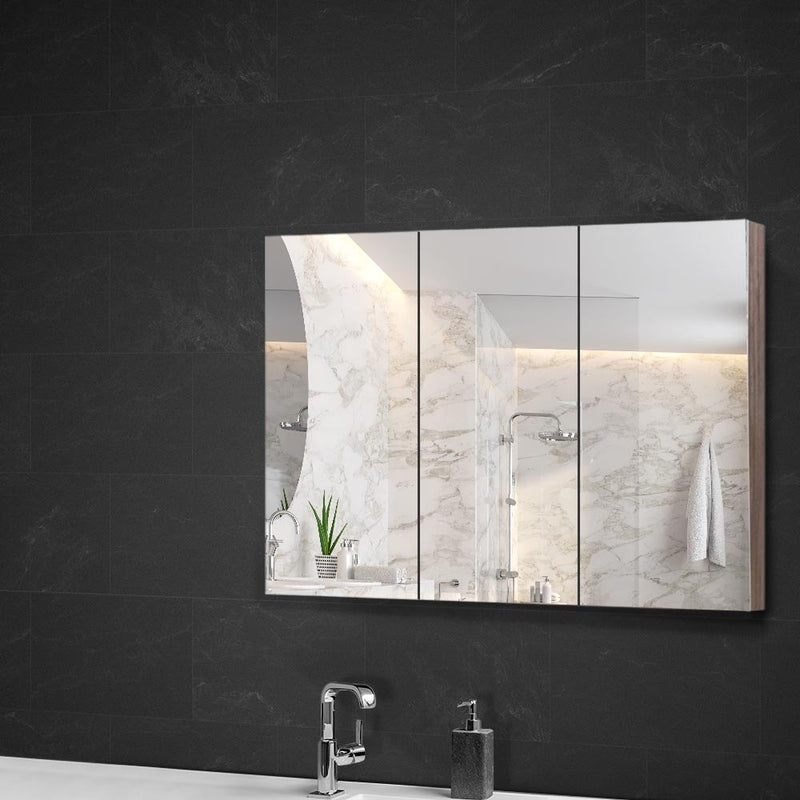 Cefito Bathroom Vanity Mirror with Storage Cabinet - Natural - Cefito