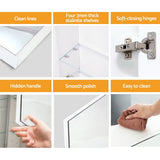 Cefito Bathroom Vanity Mirror with Storage Cabinet - White - Cefito