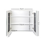 Cefito Bathroom Vanity Mirror with Storage Cabinet - White - Cefito