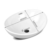 Cefito Ceramic Oval Sink Bowl White