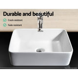 Cefito Ceramic Rectangle Sink Bowl - White - Cefito