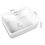 Cefito Ceramic Rectangle Sink Bowl White