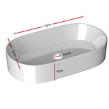 Cefito Bathroom Basin Vanity Ceramic Basin Above Counter Hand Wash Long Shape - Cefito