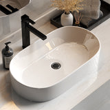 Cefito Bathroom Basin Vanity Ceramic Basin Above Counter Hand Wash Long Shape - Cefito