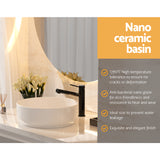 Cefito Bathroom Basin Ceramic Vanity Basin Above Counter White Hand Wash - Cefito