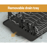 Cefito Dish Rack Drying Drainer Cup Holder Cutlery Tray Kitchen Organiser 2-Tier - Cefito