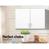 Cefito Wall Cabinet Storage Bathroom Kitchen Bedroom Cupboard Organiser White - Cefito