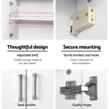 Cefito Wall Cabinet Storage Bathroom Kitchen Bedroom Cupboard Organiser White - Cefito