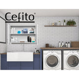 Cefito Wall Cabinet Storage Bathroom Kitchen Bedroom Cupboard Organiser White - Cefito