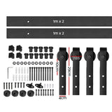 Cefito Sliding Barn Door Hardware Track Set 4m Roller Kit Slide Office Bedroom - Cefito