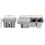 Cefito 2 x 15L Pull Out Bin Grey