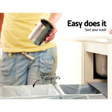 Cefito 2 x 15L Pull Out Bin Grey