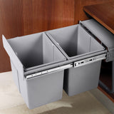Cefito 2 x 20L Pull Out Bin Grey