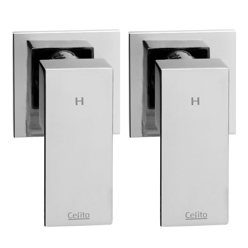 Cefito Bathroom Taps Faucet Rain Shower Head Set Hot And Cold Diverter DIY Chrome - Cefito