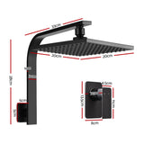 Cefito WELS 8'' Rain Shower Head Mixer Square High Pressure Wall Arm DIY Black