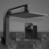 Cefito WELS 8'' Rain Shower Head Mixer Square High Pressure Wall Arm DIY Black
