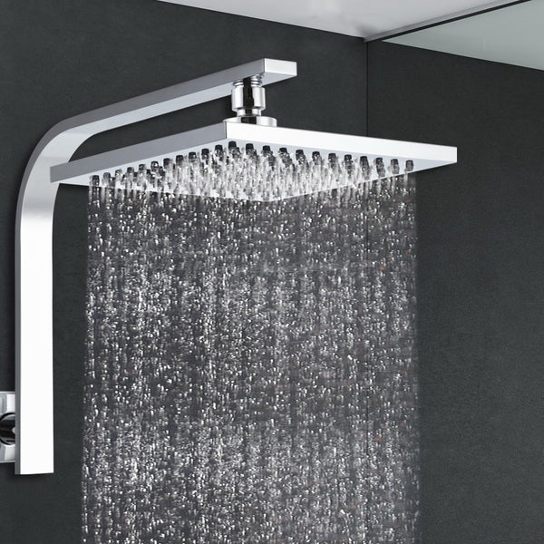 Cefito WELS 8 Rain Shower Head Set Bathroom Gooseneck Square Faucet High Pressure Hand Held
