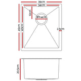 Cefito 390 x 450mm Stainless Steel Sink