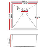 Cefito 440mm x 440mm Stainless Steel Sink