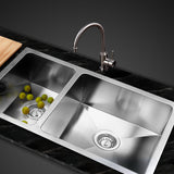 Cefito 71cm x 45cm Stainless Steel Kitchen Sink Under/Top/Flush Mount Silver - Cefito