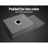 Cefito Stainless Steel Kitchen Sink 750mm x 450mm Under/Top Mount Sinks Laundry Bowl Black