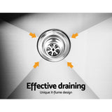 Cefito 55cm x 45cm Stainless Steel Kitchen Sink Flush/Drop-in Mount Silver - Cefito