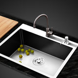Cefito 60cm x 45cm Stainless Steel Kitchen Sink Flush/Drop-in Mount Silver - Cefito