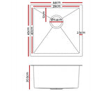 Cefito 440mm x 450mm Stainless Steel Kitchen Laundry Sink Single Bowl Nano Silver