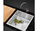 Cefito 440mm x 450mm Stainless Steel Kitchen Laundry Sink Single Bowl Nano Silver