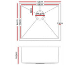 Cefito 540mm x 440mm Stainless Steel Kitchen Laundry Sink Single Bowl Nano Silver