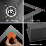 Cefito Kitchen Sink 70X45CM Stainless Steel Single Bowl Drain Rack Basket Black - Cefito