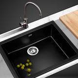 Cefito 610mm x 470mm Granite Stone Sink Black