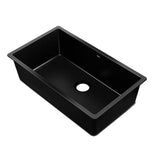 Cefito 790mm x 450mm Granite Stone Sink Black
