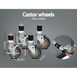 Cefito 304 Stainless Steel Kitchen Benches Work Bench Food Prep Table with Castor Wheels 1219mm x 610mm