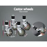 Cefito 304 Stainless Steel Kitchen Benches Work Bench Food Prep Table with Castor Wheels 1524mm x 610mm