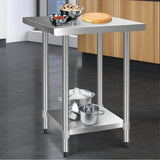 Cefito 762mm x 762mm Commercial Stainless Steel Kitchen Bench